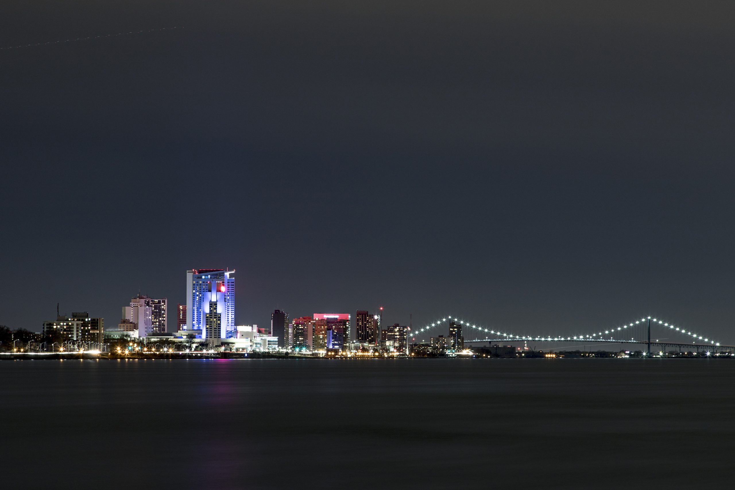 Downtown Windsor As Seen From Belle Isle State Park Michigan.Photography
